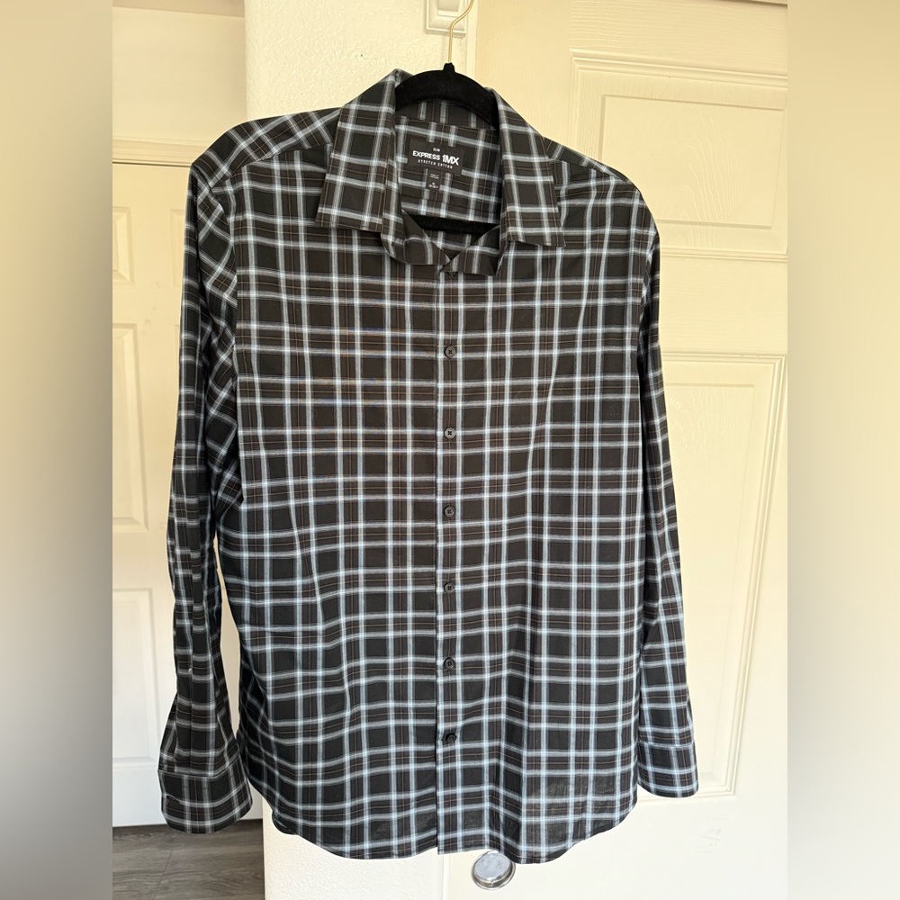 Express Monochrome Checkered Men's Shirt